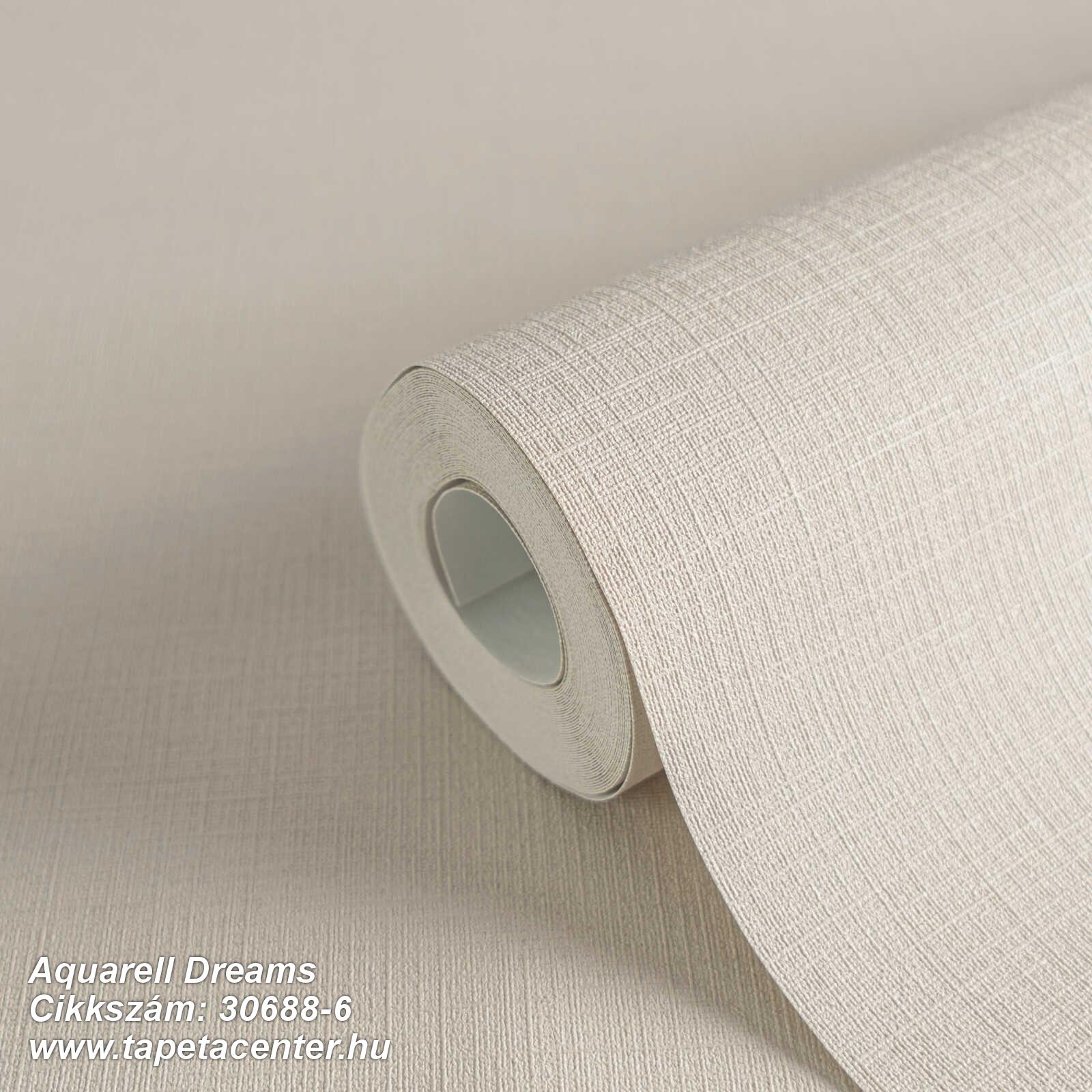Egyszínű,textil hatású,bézs-drapp,illesztés mentes,súrolható,vlies tapéta 